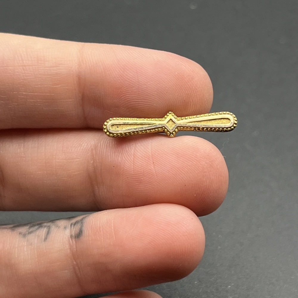 Vintage Gold Tone Collar Bar‎ Lapel Hat Pin